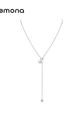 抽拉珍珠款长款项链轻奢高级感