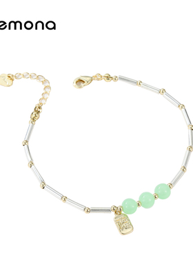 绿色串珠细手链女新中式