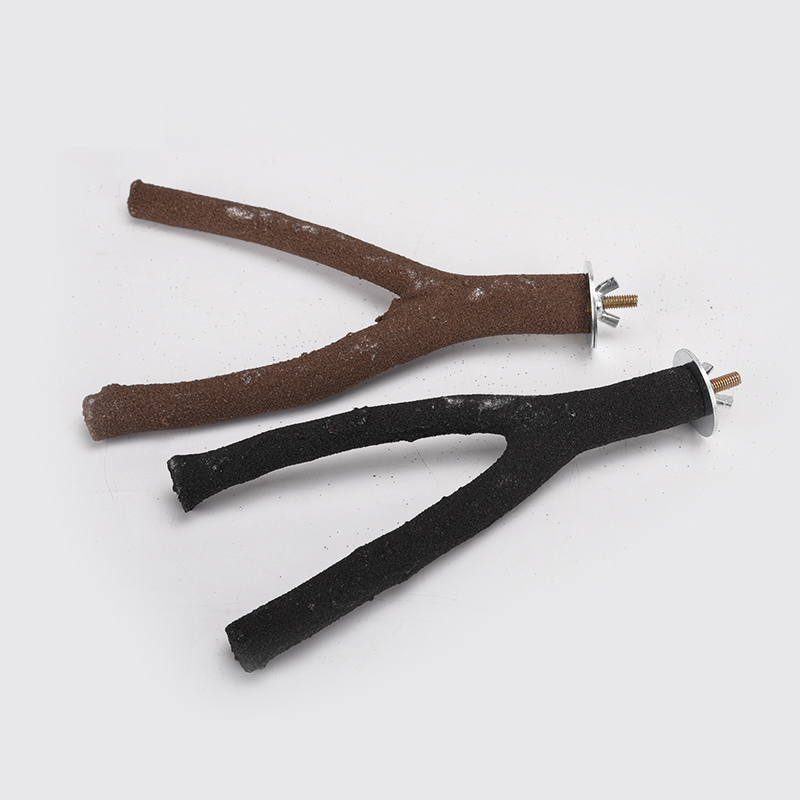 优嗖鹦鹉鸟磨砂棒磨爪磨嘴站架站棍单头螺丝固定架砂棒玩具棍树杈 - 图0