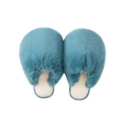 名创优品拖鞋MINISO简约系列蓬松毛毛女士保暖软底舒适居家棉鞋冬 - 图3