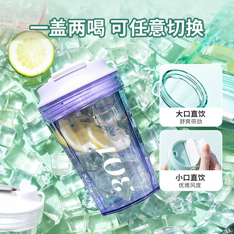 名创优品MINISO咖啡星人随行TRITAN杯420ml冷水杯随手杯男女喝水,淘宝优惠券,粉丝福利购,淘宝优惠卷