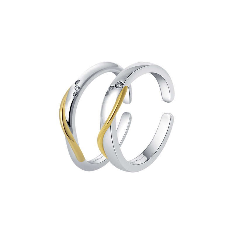 汐之一线光情侣原创设计纯银戒指 汐之首饰戒指/指环