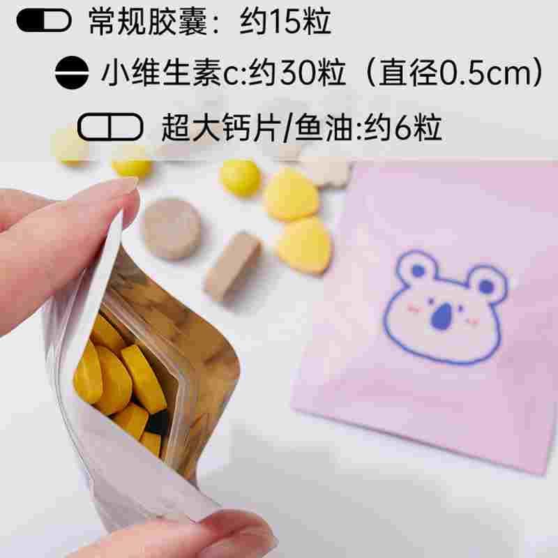 旅行一日三餐药片分装随身老人药盒小药袋每日早中晚一个月分药袋 - 图1