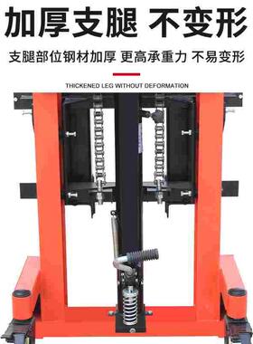 飞恒手动液压堆高车电动升高升降叉车1吨2吨地牛搬运小型装卸手推