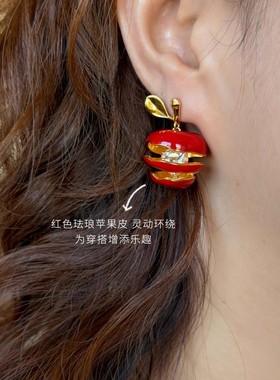 MARSEVEN 小苹果耳钉/项链/风铃耳钉