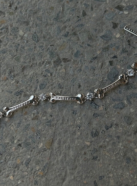 MARSEVEN 黑白小狗系列骨头钻钻手链原创设计精致百搭时尚饰品