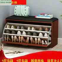 Door Hall Change Shoes Stool Solid Wood Soft Bag Cushion Flip Bucket Changing Shoes stool into the door can be sat on the shoes stool Skirting of the Xuanguan Shoe cabinet