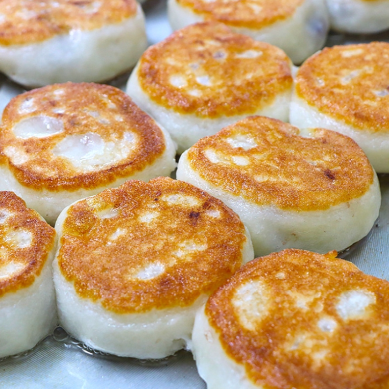 东北粘火勺手工老式糯米红豆年糕饼粗粮黏火烧油炸粘豆包早餐粘饼