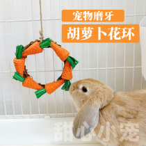 Rabbit grindrops wreath ring hanging string Dutch pig dragon cat grinding tooth toy rabbit grinding tooth string carrots nibble to bite