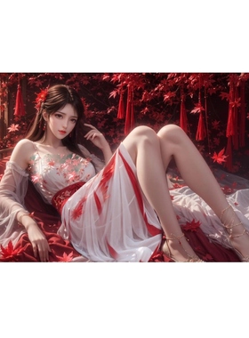 爆款完美世界火灵儿动漫自粘贴画卧室儿童房学生宿舍装饰贴纸壁画