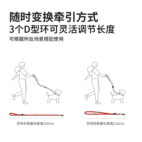 Хучвинка собаки Hidream с радугой освободила обе руки многофункциональная тяга собака веревка маленькая собачья собака цепь собак
