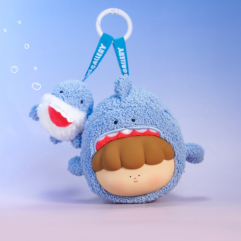 大美术馆 毛毛鲨吊卡搪胶毛绒公仔玩偶包包挂件装饰摆件生日礼物,淘宝优惠券,粉丝福利购,淘宝优惠卷