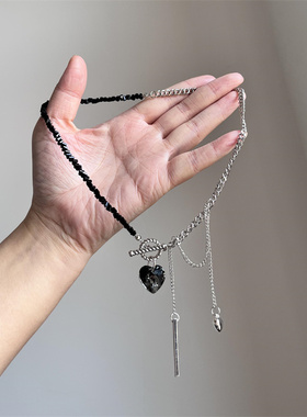 甜酷辣妹冷淡风爱心项链