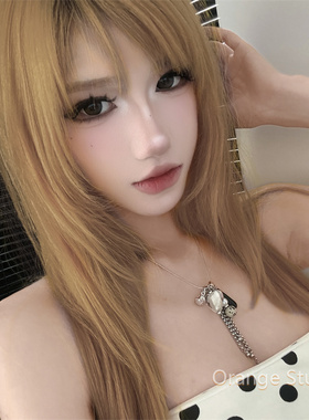 韩系小众斑点石爱心项链