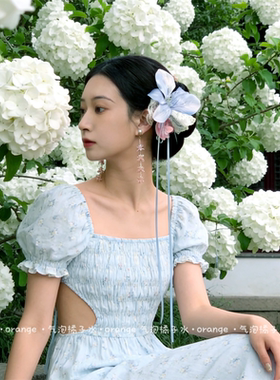 春夏温柔氛围感蕾丝花朵发夹