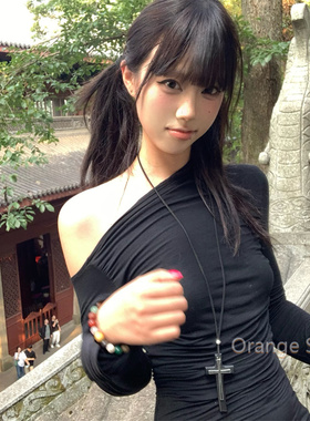 复古简约木质十字架项链