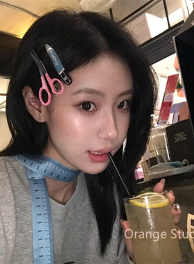 ins风搞怪趣味剪刀铅笔发夹