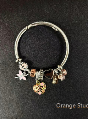 vintage古着感潘多拉爱心手镯