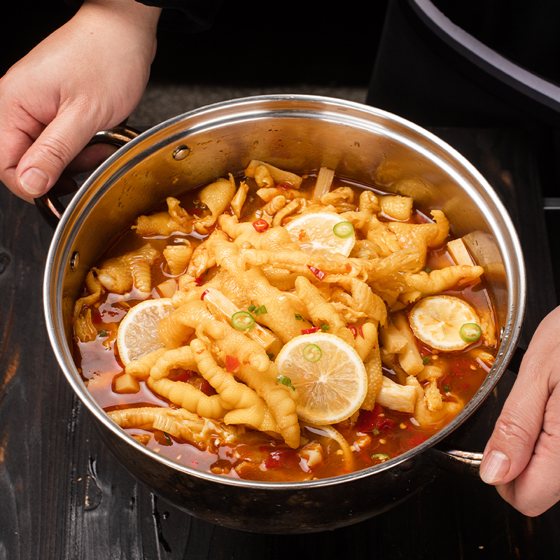 无骨鸡爪柠檬酸辣罐装网红2斤装脱骨泡椒凤爪即食小吃零食蒜香-图0