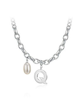 直营glamever字母珍珠项链女