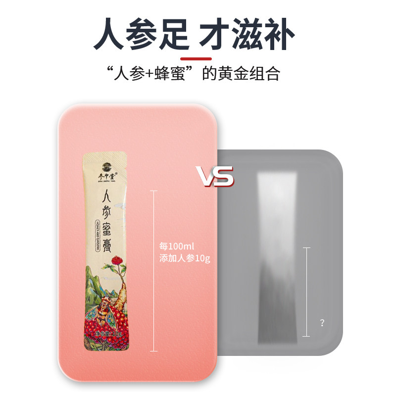 参中堂人参蜜膏东北长白山浓缩包装 参中堂滋补养生人参/园参及其制品