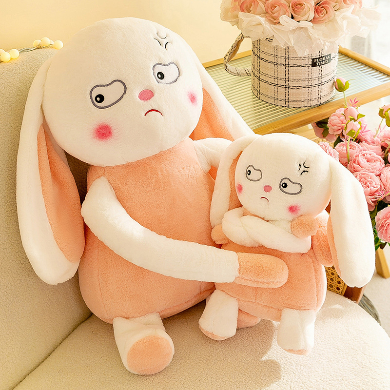 可爱拽拽兔毛绒玩具公仔搞怪生气小兔子布娃娃玩偶抱枕男女生礼物