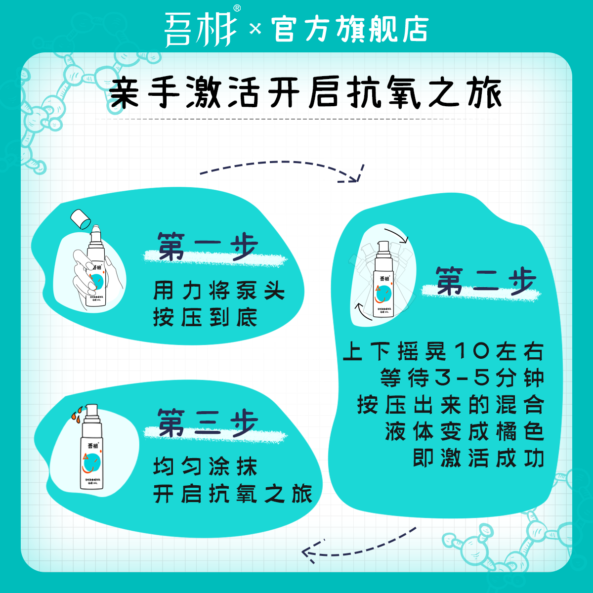 吾相抗氧化精华0.1%EUK抗皱紧致虾青素VC改善暗沉提亮熬夜救星女 - 图3