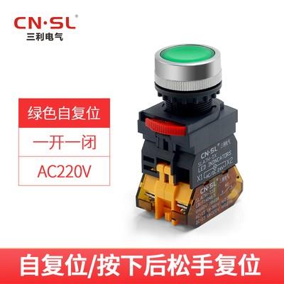 带灯按钮开关SLA7H-11D LAY37电源启动停止自复位DC24v AC220v - 图2