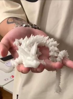 夜光水晶龙3d打印模型摆件