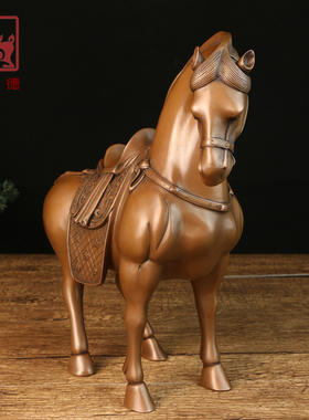 铜聚德生肖一马当先桌面工艺品