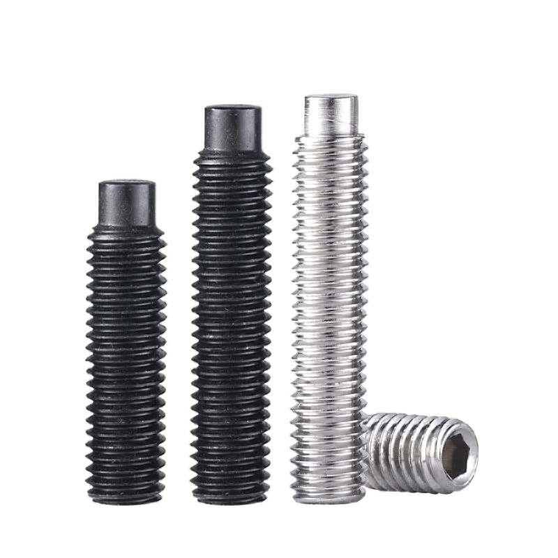 12.9级圆柱紧定内六角螺丝不锈钢凸端机米螺钉无头顶丝M3M4M5-M12 - 图2