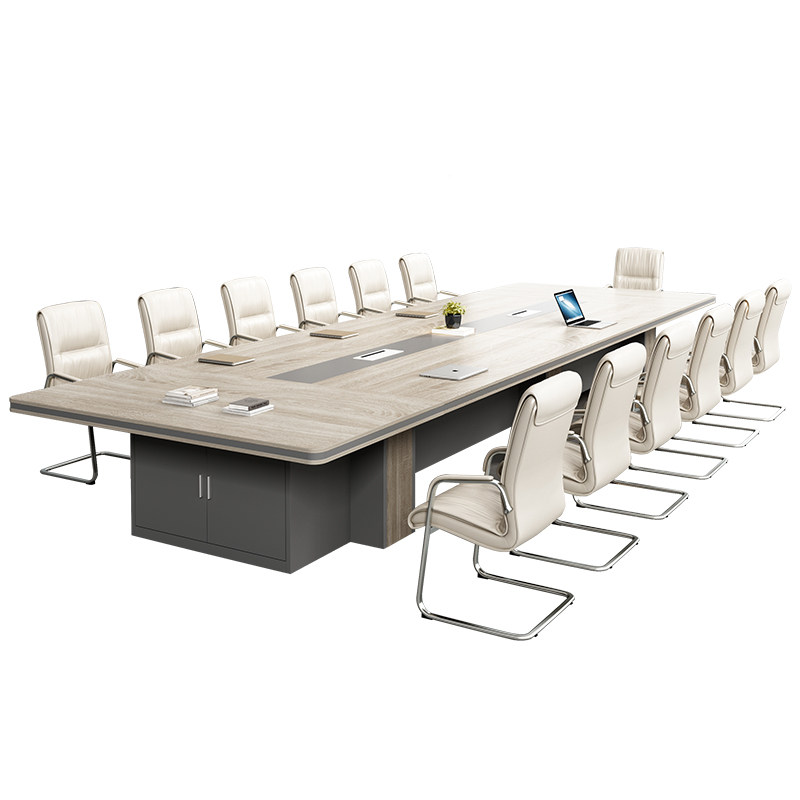 简约现代会议桌长桌办公室桌椅组合办公家具长方形洽谈桌接待桌