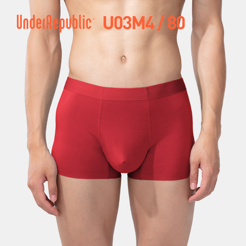 [3件]共和男士新款80支莫代尔内裤 内衣共和男平角内裤