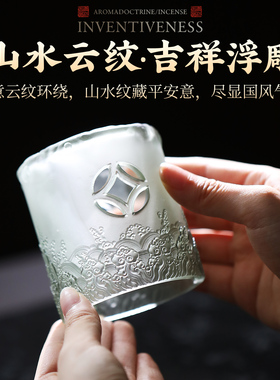 非遗手工琉璃盏高足香薰灯