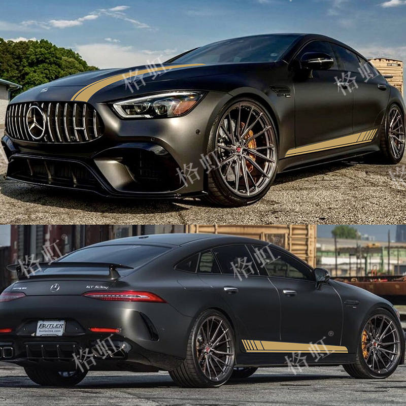 适用于奔驰AMG GT53车贴GT50 GT63S改装车身机盖侧裙装饰拉花贴纸-图0