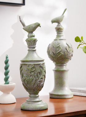 美式树脂摆件桌面客厅摆设浮雕