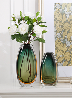 轻奢彩色花瓶摆件插花花器
