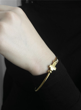 European cross bracelet with adjustable bracelet可调节手镯