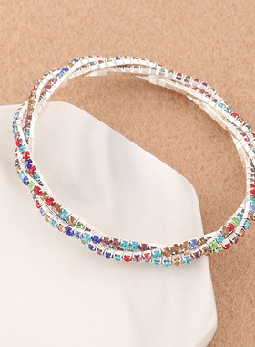 Cross Border Handwork personality diamond bracelet跨境手镯