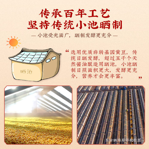 东古一品鲜酱油550ml/1L组合装家用调味提鲜黄豆酿造特级生抽豉油 - 图2