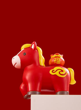 新年礼物红马送鸿运盲盒手办办公室桌面树脂工艺品摆件厂家