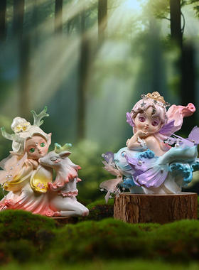 国潮风可爱观山海盲盒女孩手办树脂工艺品摆件送闺蜜同学生日礼物