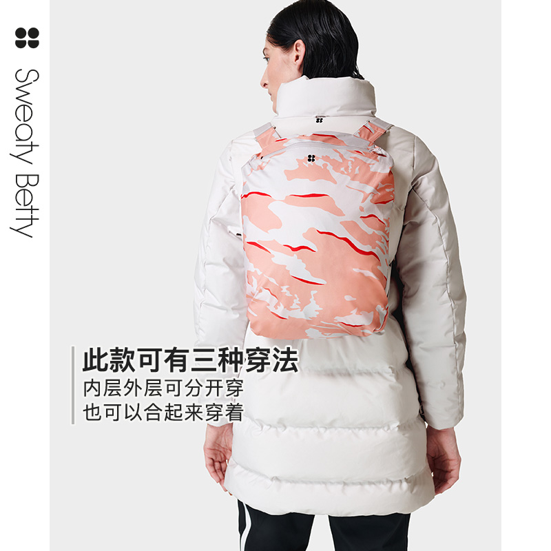 SweatyBetty Climate防泼水保暖三合一滑雪长款羽绒服外套SB8626A - 图0