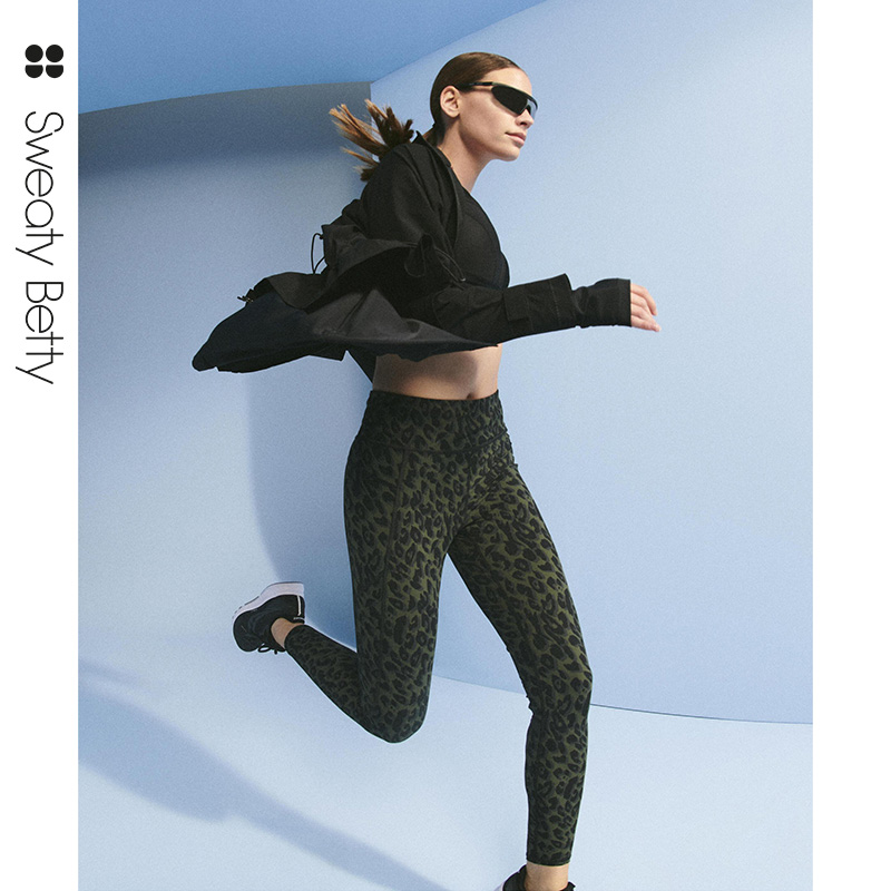 SweatyBetty Zero Gravity印花轻质跑步运动九分裤女春SB5402B 78-图3