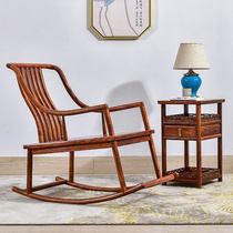 Flower pears wood rocking chair New Chinese Hedgehog Purple Sandalwood Lounge Chair Solid Wood Seniors Afternoon Nap Red Wooden Chair Yo-yo Chair Casual Chair Adults