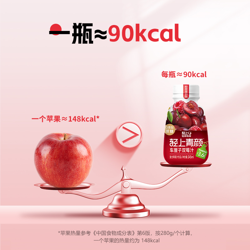 轻上樱桃双莓汁车厘子果味饮品蔓越莓果搭配营养早餐宿舍饮料整箱
