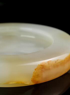 锦玉秀美天然玉石烟灰缸摆件