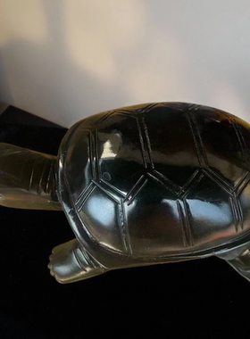 天然黑玉石乌龟摆件家居装饰玉雕