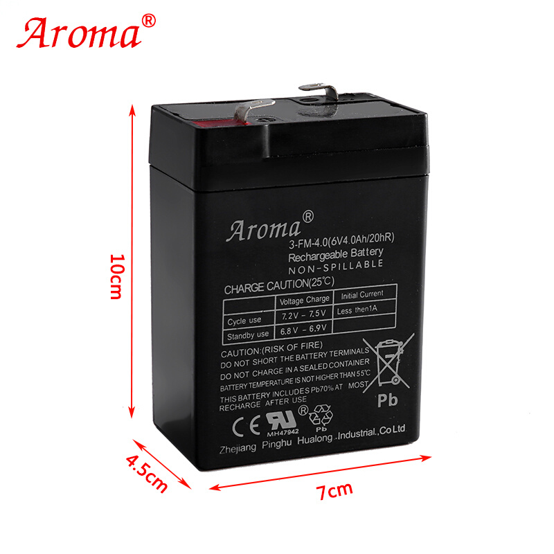 Aroma6V4.0AH3-FM-4.0电子秤台称耀华地磅专用铅酸蓄电池童车电瓶 - 图0
