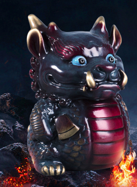 铜艺世家龙九子睚眦摆件新中式